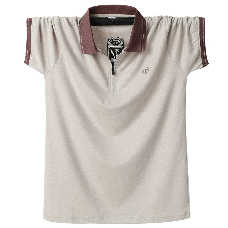 Men Casual Breathable Turn-down Collar
