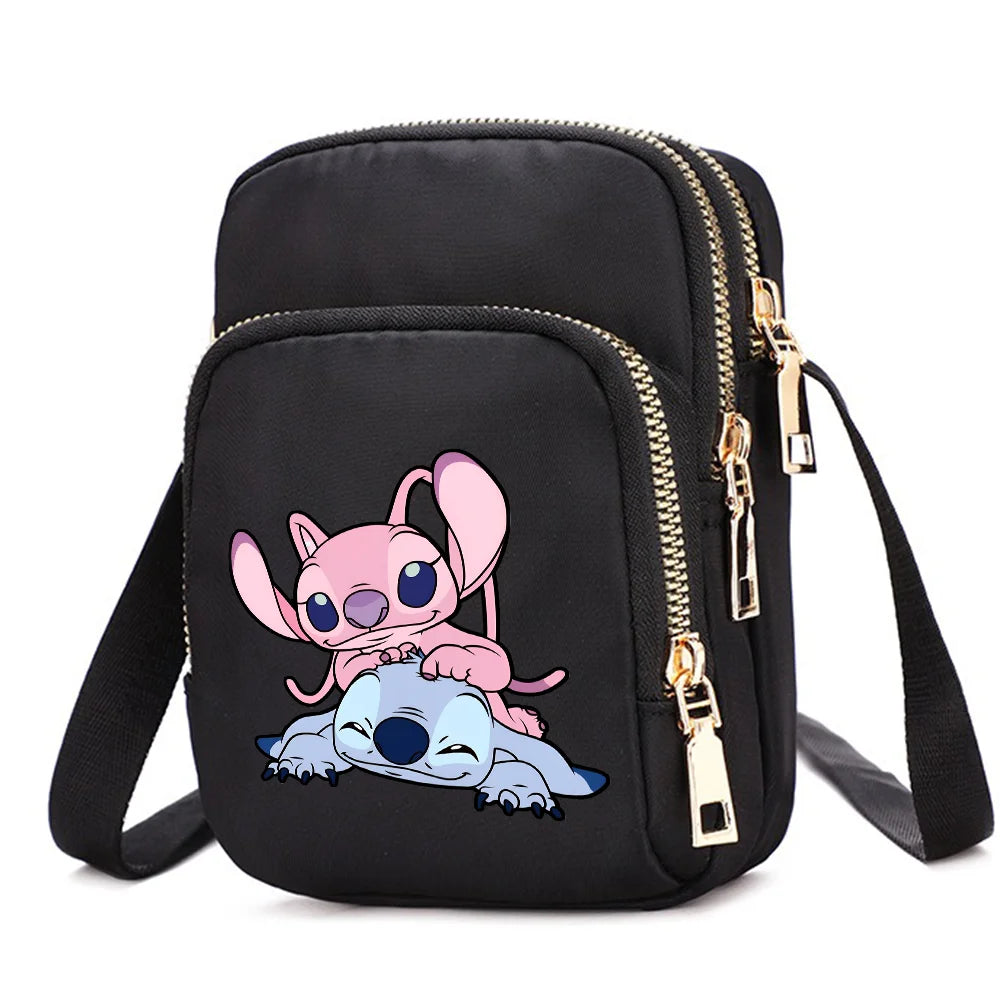 Women Shoulder Bags Lilo Stitch Cell Phone Purse Crossbody