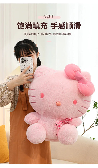 28-35cm Sanrio Hello Kitty Cat Plush Toys Cartoon KT Cat Plush Doll Soft Stuffed Kawaii Anime Pillow Birthday Gift For Kids Girl