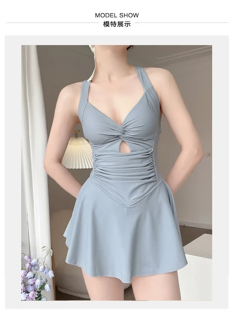 Hanging Neck Sweet Cute Swimwear Set