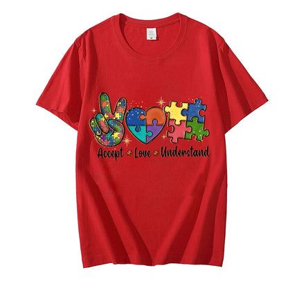 Accept Love and Understand T-shirt Autism Awareness T Shirts