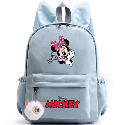 Disney Mickey & Minnie Mouse Backpack – School & Travel Rucksack with Rabbit Ears