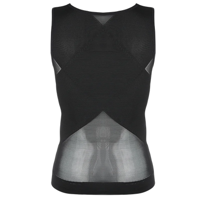 Men Compression Shirt Cross Mesh Tank Top Breathable Sleeveless Shapewear Undershirt Slimming Body Shaper Tummy Control Vest