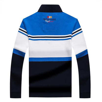 TACE&SHARK Stand Collar Polo Shirt