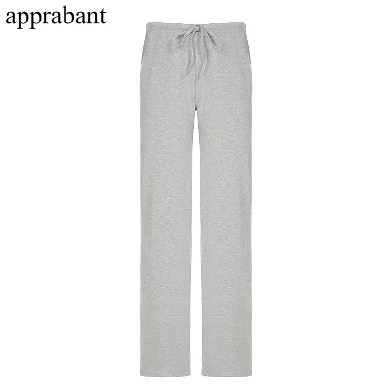 Drawstring High Waist Trousers Set