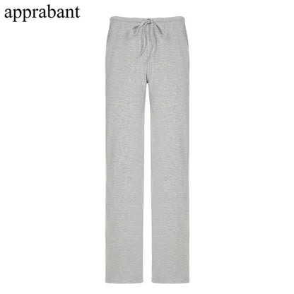 Drawstring High Waist Trousers Set