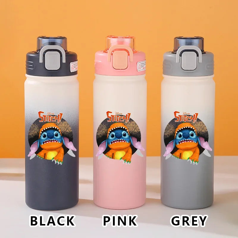 Disney Lilo Stitch Gradient Thermos Cup Outdoor Sports Fitness Portable Leak-proof Camping Cartoon Animation Cycling Kettle Gift