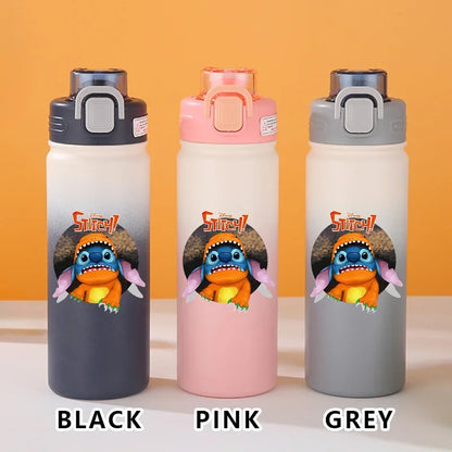 Disney Lilo Stitch Gradient Thermos Cup Outdoor Sports Fitness Portable Leak-proof Camping Cartoon Animation Cycling Kettle Gift