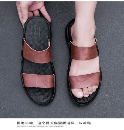 Men plus size 48 solid color summer light casual sandals