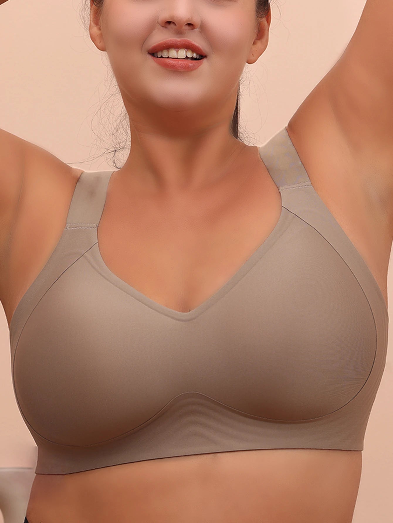 Big breasted sleeping bra for women 6XL without steel