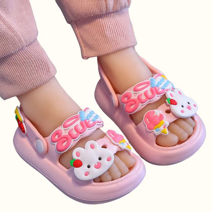 Kids Cartoon EVA Sandals – Summer Soft Slip-On Beach Slippers for Boys and Girls