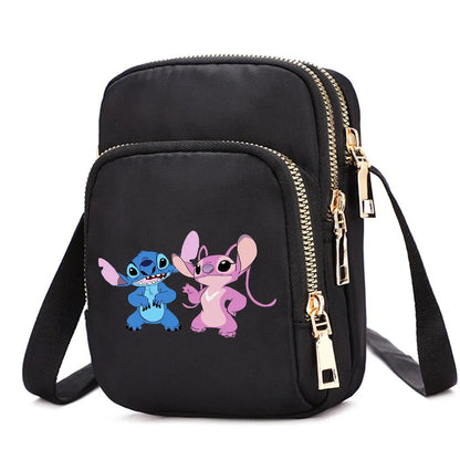 Women Shoulder Bags Lilo Stitch Cell Phone Purse Crossbody