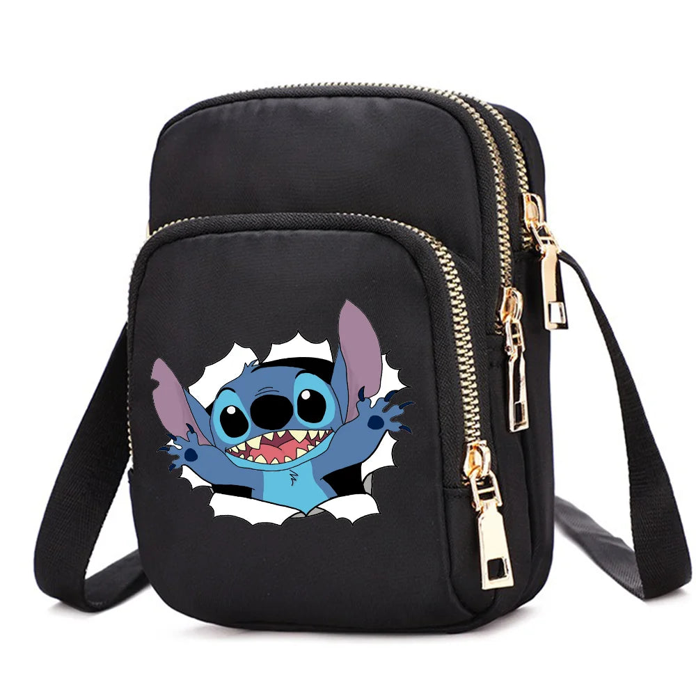 Women Shoulder Bags Lilo Stitch Cell Phone Purse Crossbody