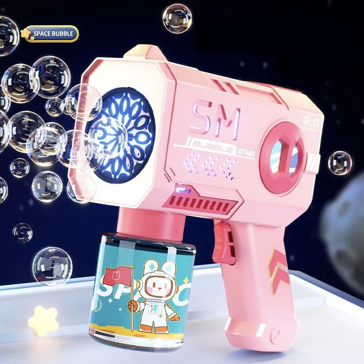 Astronaut Electric Automatic Light Bubble Machine Bubbles Gun