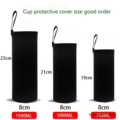 750ML – 1500ML Sports Water Bottle Sleeve – Neoprene Insulated Holder Bag