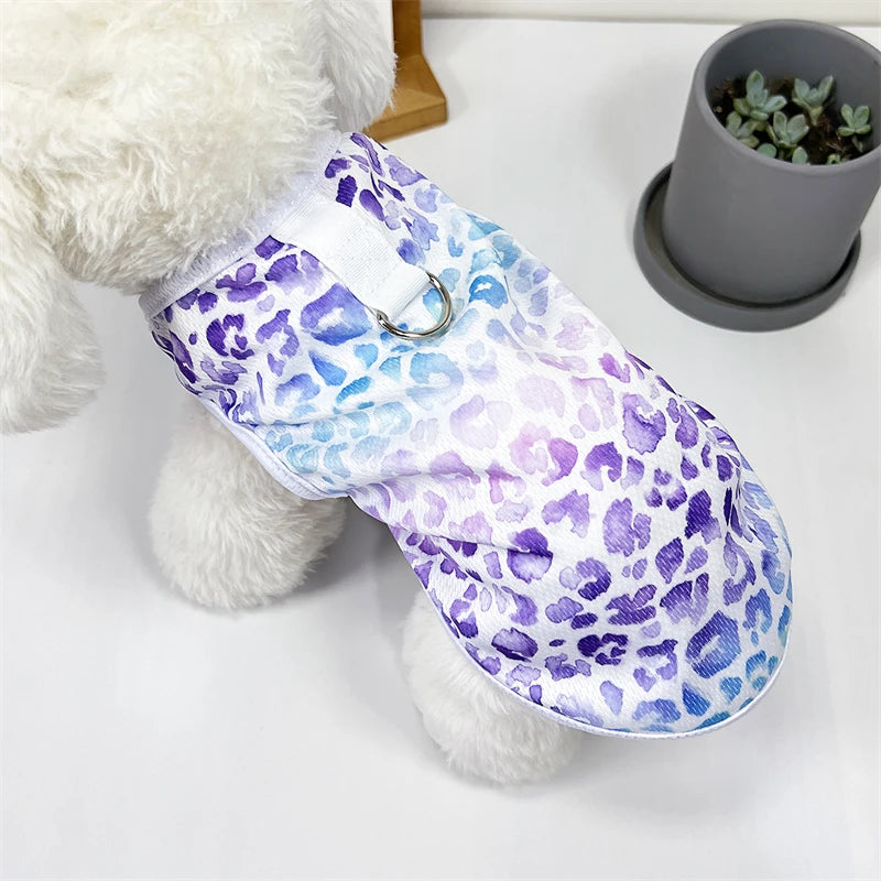 Pullover Pet Vest – Colorful Leopard Print for Small/Medium Dogs & Cats