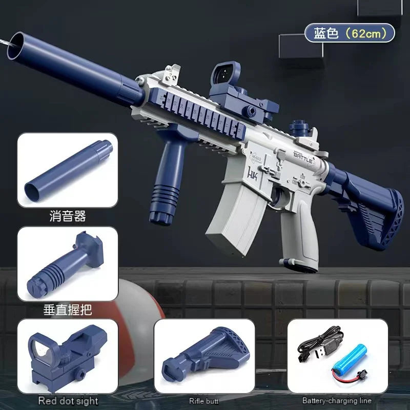 M416 With lighting Water Gun Electric Pistol Shooting Toy Full Automatic