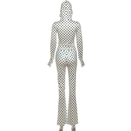 Polka Dot Letter Print 2 Piece Set