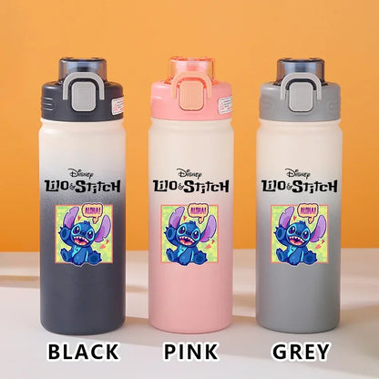 Disney Lilo Stitch Gradient Thermos Cup Outdoor Sports Fitness Portable Leak-proof Camping Cartoon Animation Cycling Kettle Gift