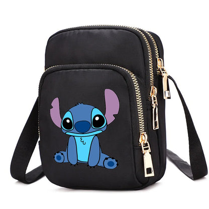 Women Shoulder Bags Lilo Stitch Cell Phone Purse Crossbody