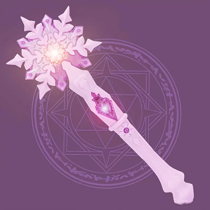 Hot Selling Anime Ice Princess Elsa Light Music Magic Dream Snow Wand Makeup Toy Girl Birthday Christmas Gift