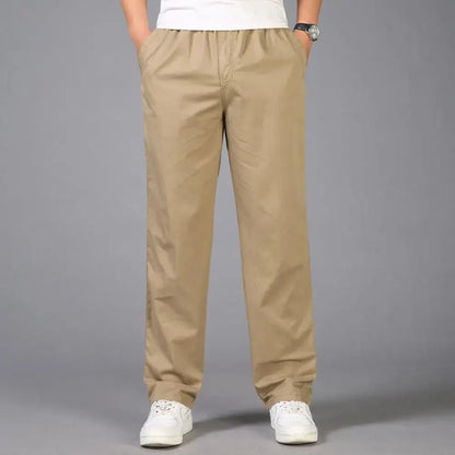 Men Pants Casual Cotton Long Pants Straight Joggers