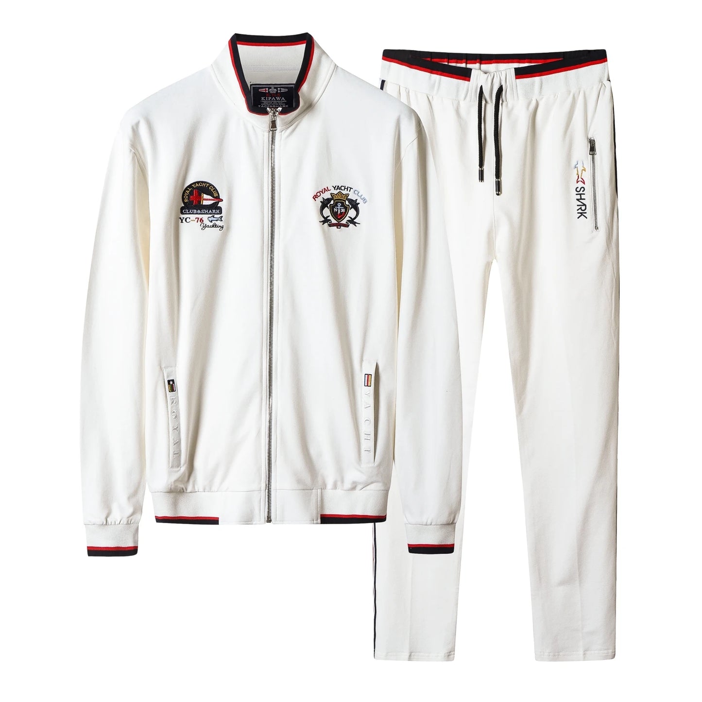 TACE&SHARK Casual White Military Jacket