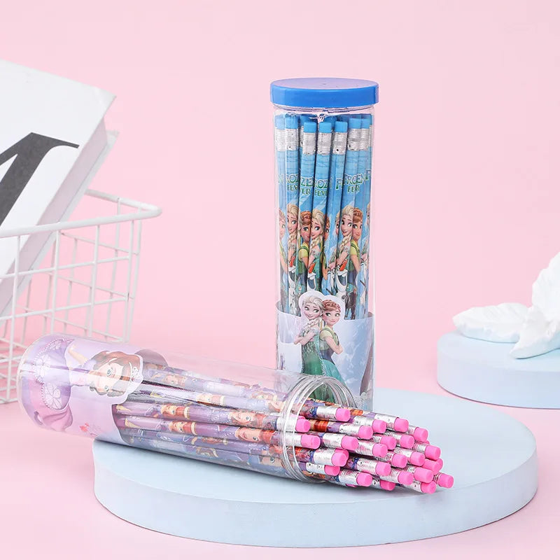 30Pcs/set Disney Pencil princess Stationery micky mouse Pencil Set Frozen Lovely School Supplies HB Pencil Holiday Gifts