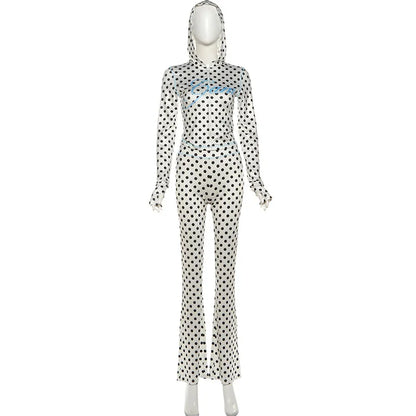 Polka Dot Letter Print 2 Piece Set
