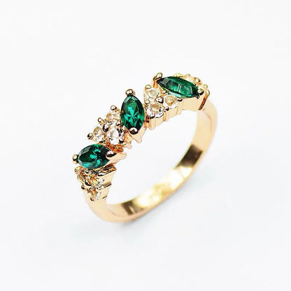 Shiny Green Rhinestone Ring
