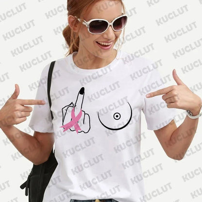 Middle Finger Breast Cancer Shirt