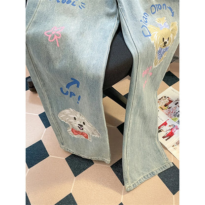 Cartoon Dog Jeans