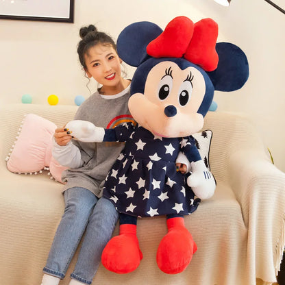 Disney Mickey & Minnie Plush Dolls – 35/45cm Soft Star Pillow Toys | Stuffed Cushion Gift for Kids, Girls & Birthdays