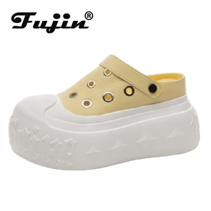 Fujin 9cm Synthetic Microfiber Leather Chunky Sneakers
