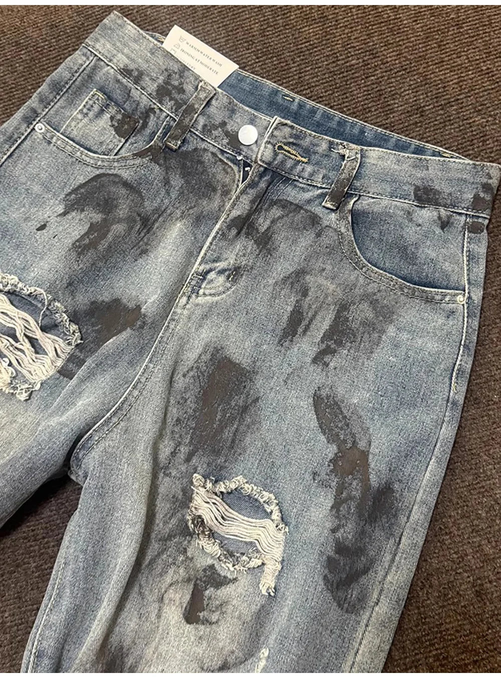 Dirty Ripped Holes Jeans Women