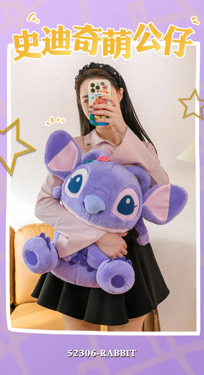 35cm Disney Embroidered Stitch Doll Cartoon Cute Stitch Plush Toys Children's Gift For Birthday Room Decoration Plushies Dolls