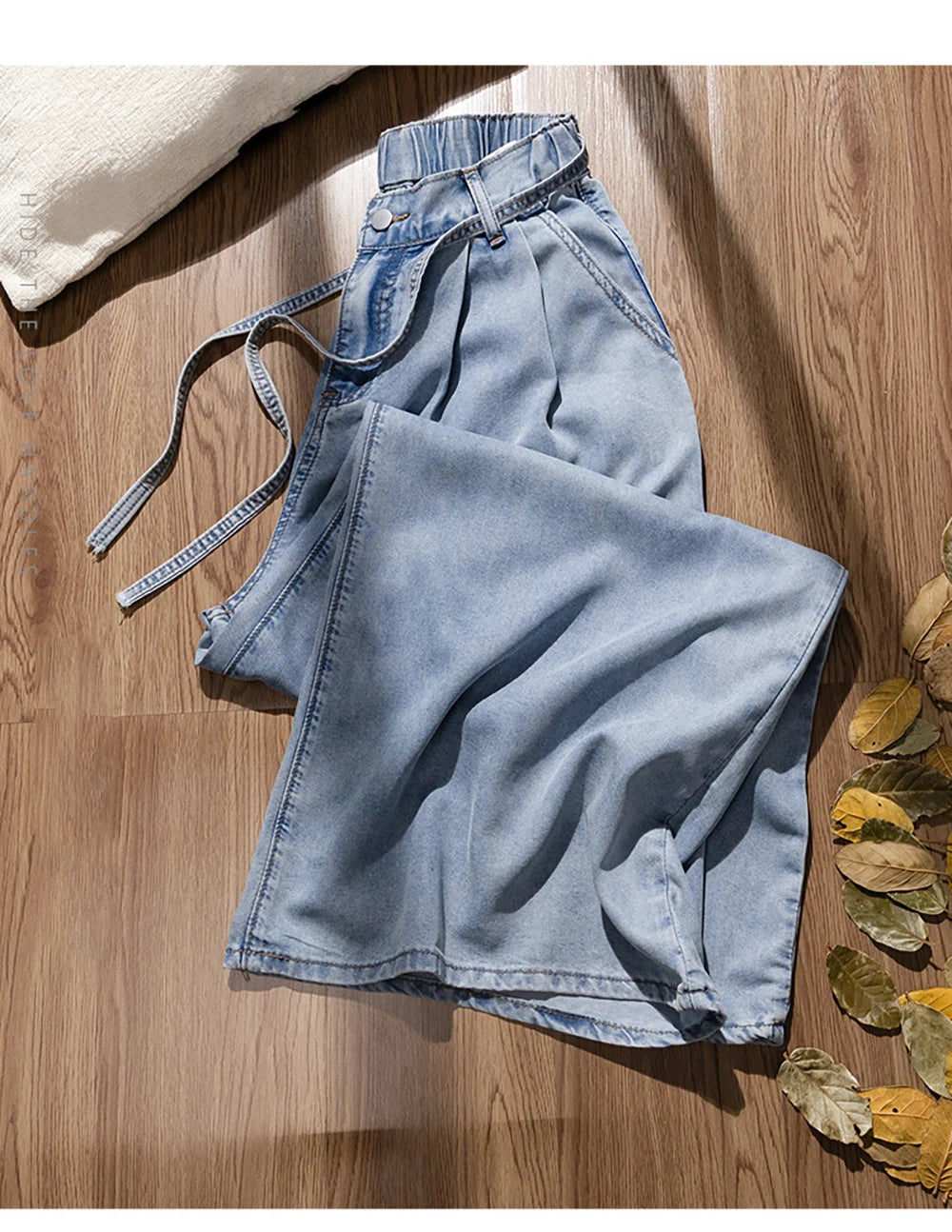 Thin Ice Silk Wide Leg Jeans