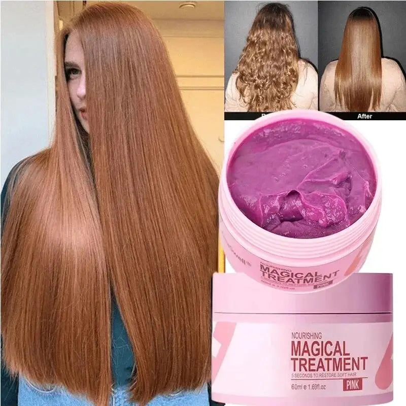 5 Seconds Magical Keratin Hair Mask Repair Damaged Hair Frizzy Soft Smooth Shiny Deep Moisturizing Nourish Hair Root Beauty Care