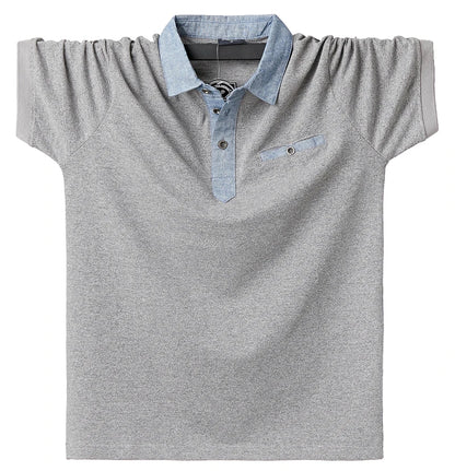 Men Solid Pocket Short Sleeve