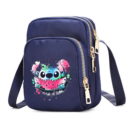 Women Shoulder Bags Lilo Stitch Cell Phone Purse Crossbody