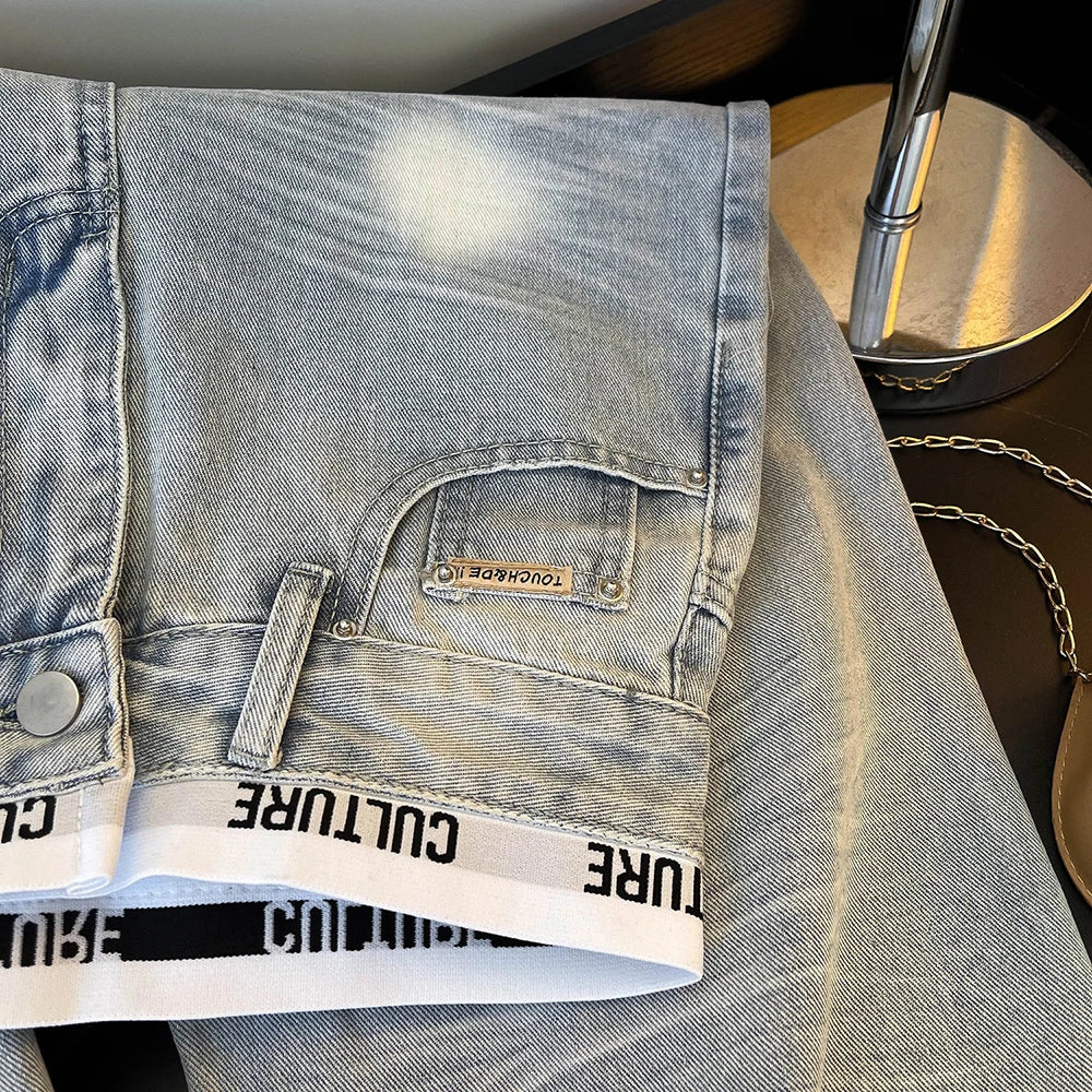 Vintage Ripped Patchwork Jeans