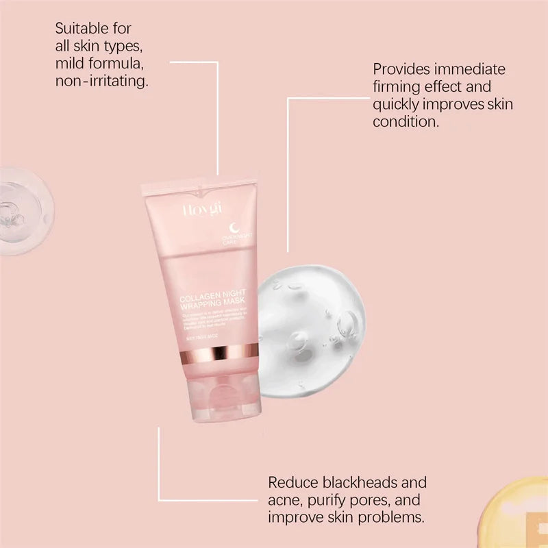 Collagen Night Mask – Korean Wrapping Gel for Moisture, Firmness & Radiant Skin (75ml)