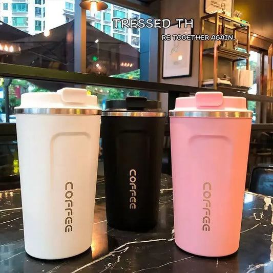 380/510ML Stainless Steel Coffee Mug Portable Tumbler Vacuum Flasks Car Thermal Cup Keeps Cold and Heat Thermal Mug Coffee Cup