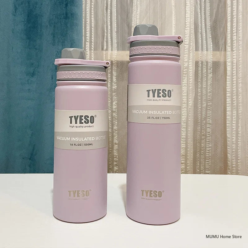 Tyeso 530/750ML Thermos Bottle Stainless Steel Vacuum Flask Travel Cup Insulated Water Bottle Sport Thermal Mug Hot & Cold Mug