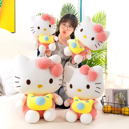 35cm Saniro Hello Kitty Plush Camera KT Cat Doll Cute Cat Kitty Toys Children's Gift Girl Sofy Stuffed Animal Pillow Toys Gifts