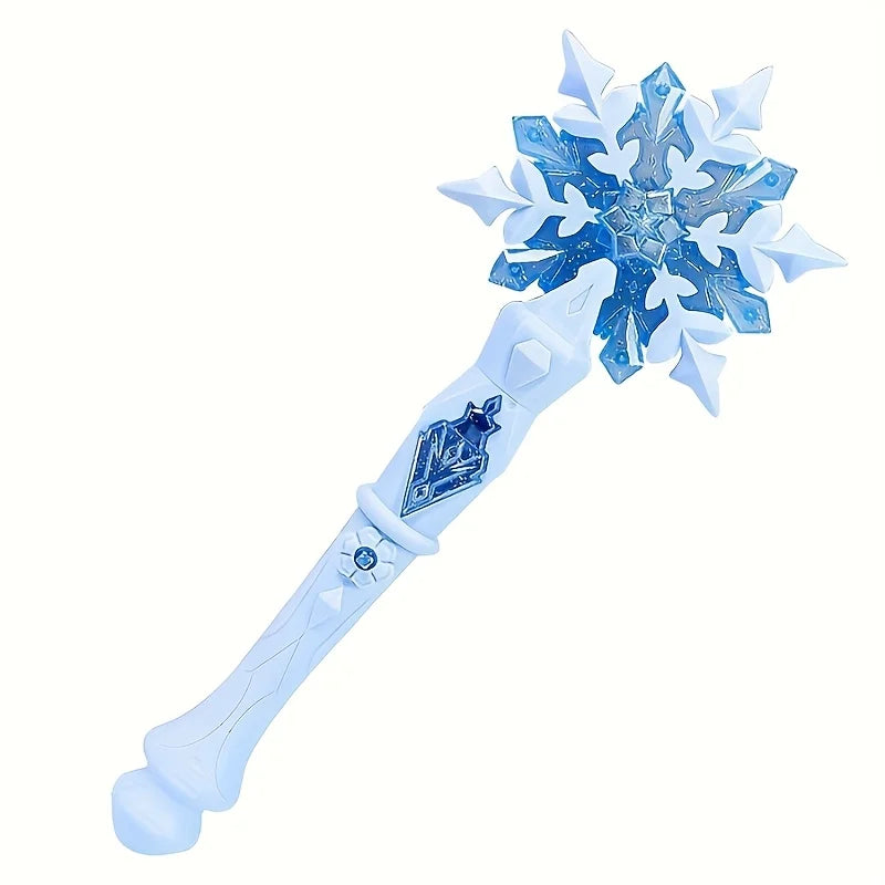 Hot Selling Anime Ice Princess Elsa Light Music Magic Dream Snow Wand Makeup Toy Girl Birthday Christmas Gift