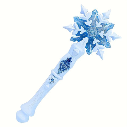 Hot Selling Anime Ice Princess Elsa Light Music Magic Dream Snow Wand Makeup Toy Girl Birthday Christmas Gift