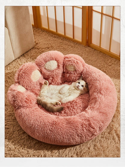 Fluffy Dog Bed – Plush Round Pet Cushion for Small to Large Dogs & Cats
