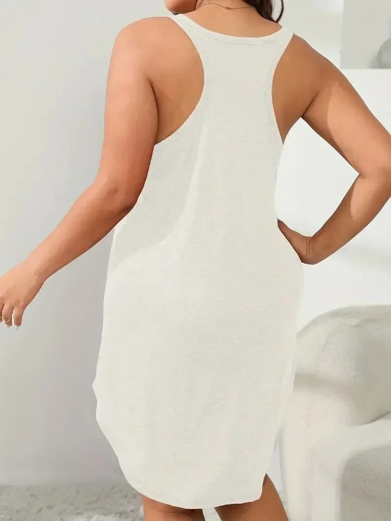New Summer Women's Plus Size S-8XL U-Neck