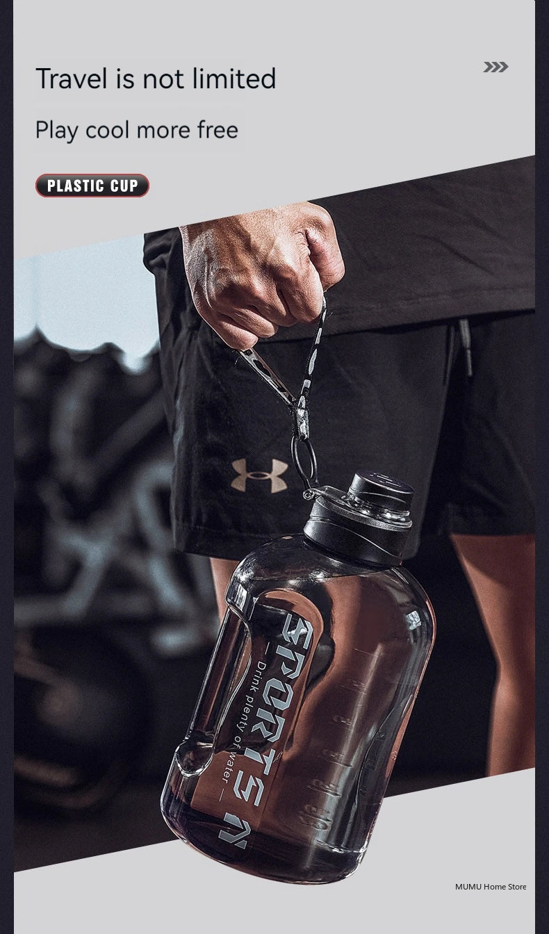 1.7L/2.7L/4L/5L Large Capacity Sports Water Bottle – Gym, Camping & Fitness Hydration Jug